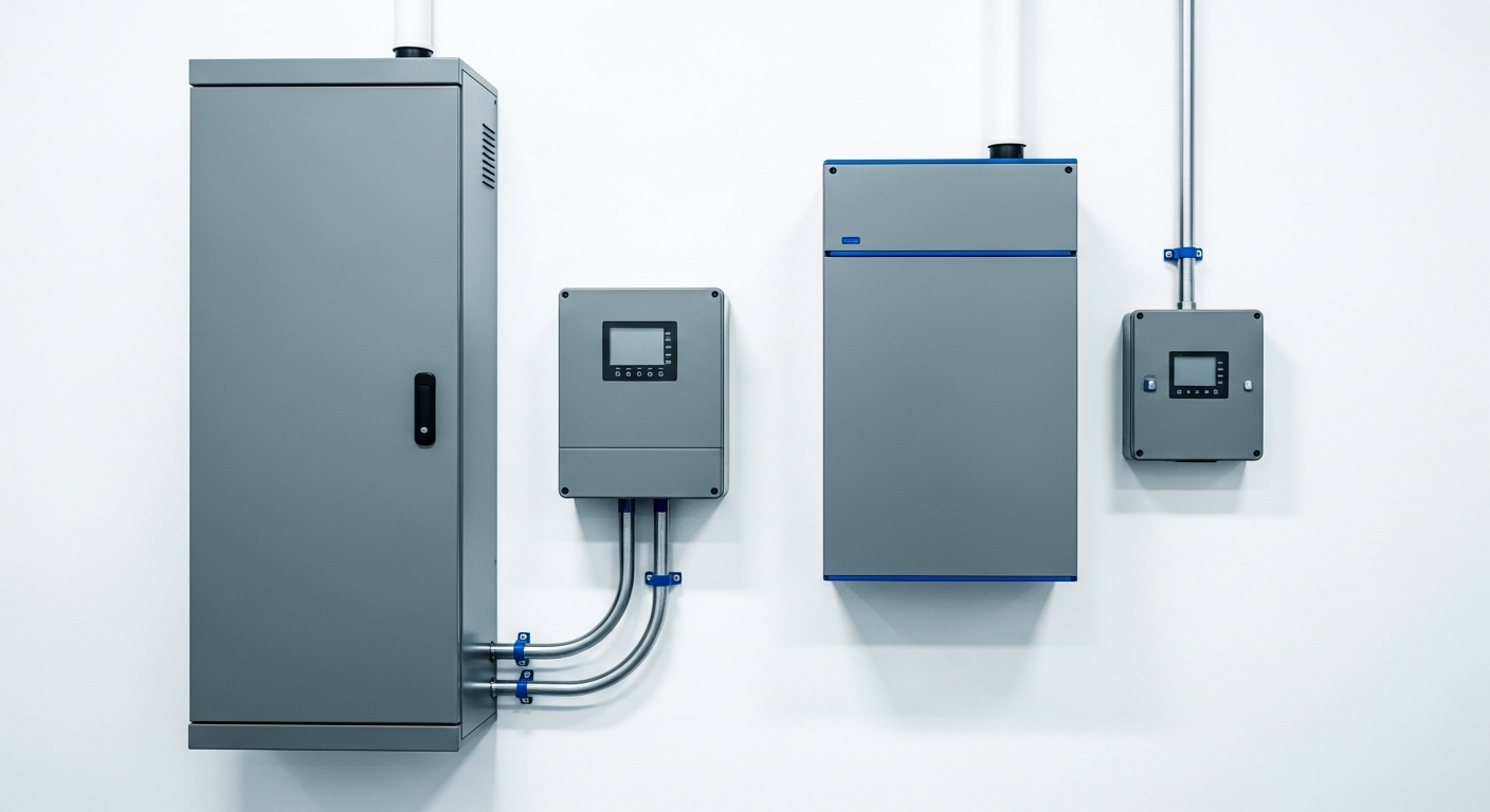 Wall-mounted home battery and control hardware for a FranklinWH vs Tesla Powerwall comparison